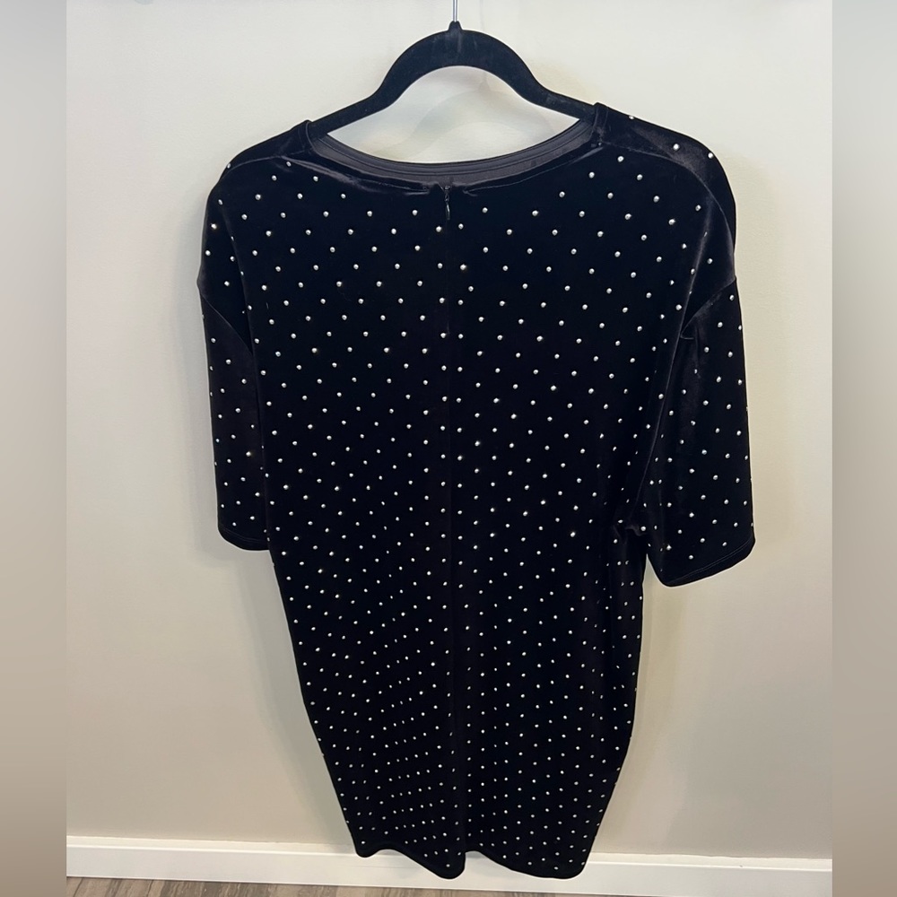 Rhinestone accent little black dress